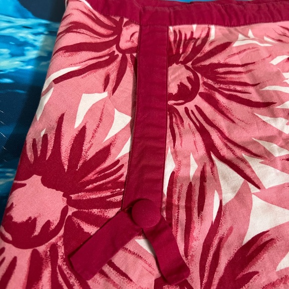 ☀️Vibrant Floral A-Line Skirt Tropical Pink Floral Skirt Summer Poolside - Picture 3 of 11